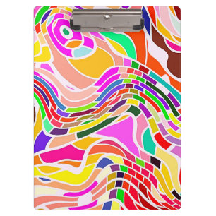 Pranchetas Arte abstracta colorida, linhas brancas das formas