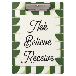 Pranchetas Arte Abstrato Geométrica Branca Verde