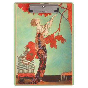 Pranchetas Arte Chique Art Nouveau Francesa Gaiola de Papagai