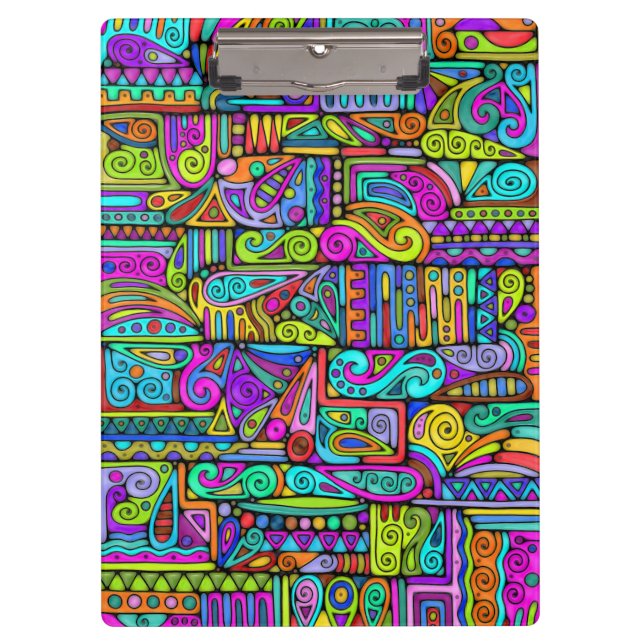 Pranchetas Arte de Padrão Pintada à Mão e Digitalmente 5 (Frente)