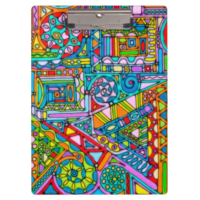 Pranchetas Arte de Padrão Pintado à Mão e Digitalmente 53 (Frente)