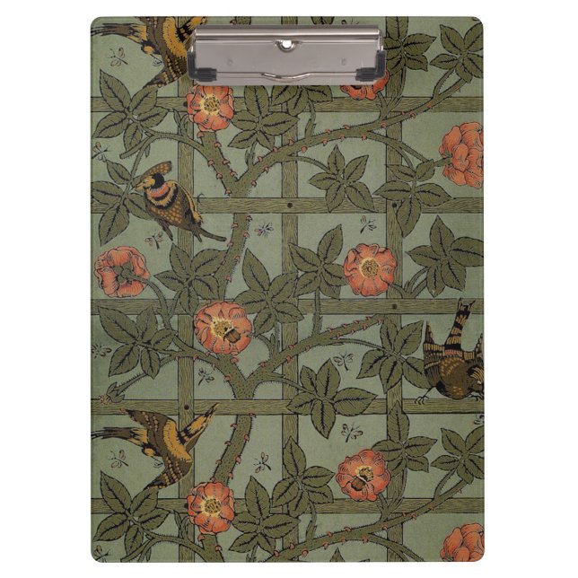 Pranchetas Arte de Papel de Parede Treliça de William Morris (Frente)