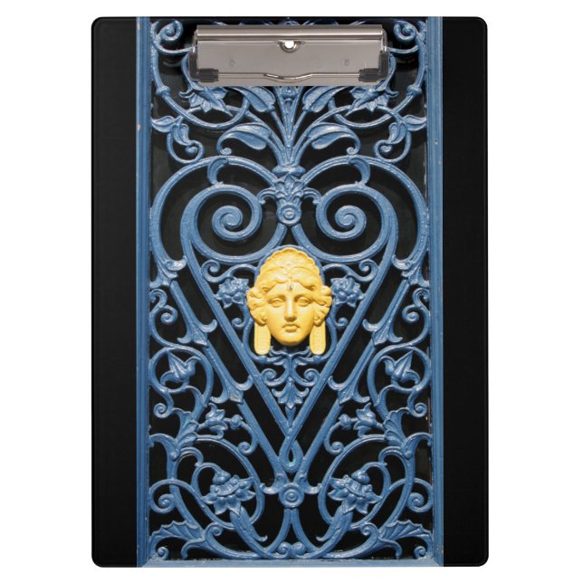 Pranchetas Arte Deco Cabeça Mulher Coração Ferida Clipboard d (Frente)