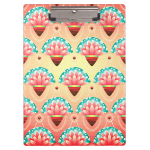 Pranchetas Arte deco floral cor-de-rosa de ouro