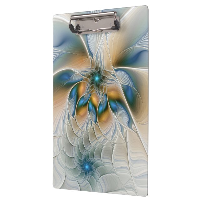 Pranchetas Arte Fractal, Abstrato Fantasia, Com Azul (Esquerda)