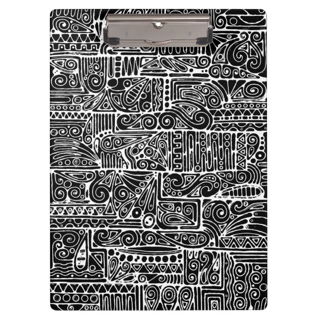 Pranchetas Arte Geométrica Preto e Branco 2 (Frente)