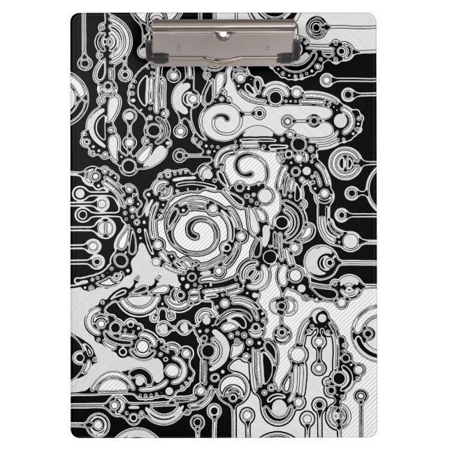 Pranchetas Arte Geométrica Preto e Branco 3 (Frente)