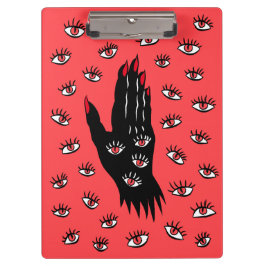 Pranchetas Arte Gótica do Halloween - Olhos Negra Mão Estranh