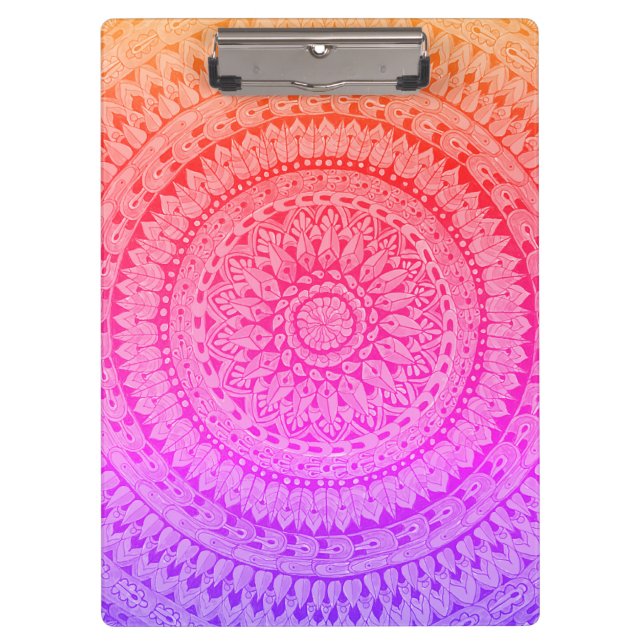 Pranchetas Arte Original de Mandala Multicolor (Frente)
