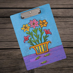 Pranchetas Arte popular bonito do vaso de flores do buquê