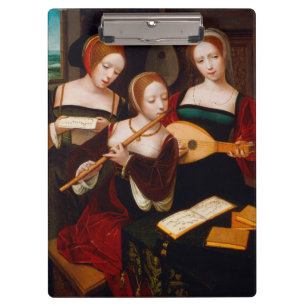 Pranchetas Arte Renascentista Antiga Três Músicas Femininas