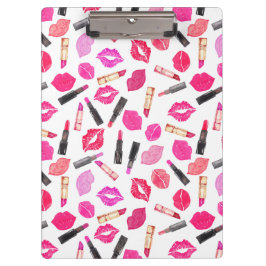 Pranchetas Artista de Maquiagem de Padrão de Lipstick de aqua