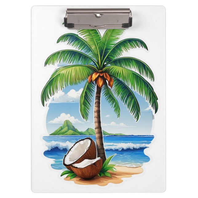 Pranchetas Árvore de Coco Ilha Tropical (Frente)