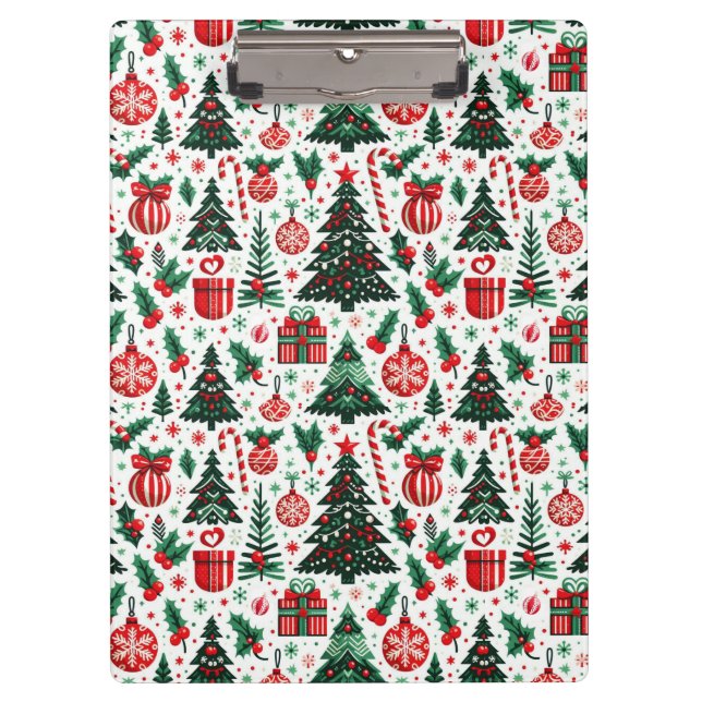 Pranchetas Árvore de Natal, presentes, cana doce (Frente)