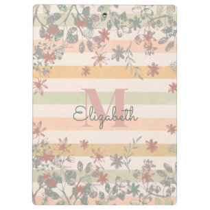 Pranchetas As listras florais chiques do vintage com