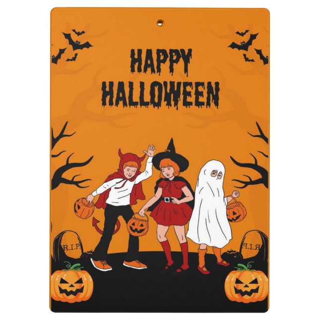 Pranchetas Assustador Halloween – Abóbora, Fantasma & (Verso)