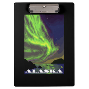 Pranchetas Aurora boreal e viagens vintage das orcas