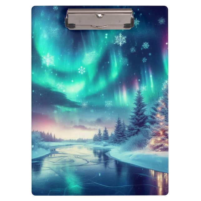 Pranchetas aurora borealis/Natal/Inverno (Frente)