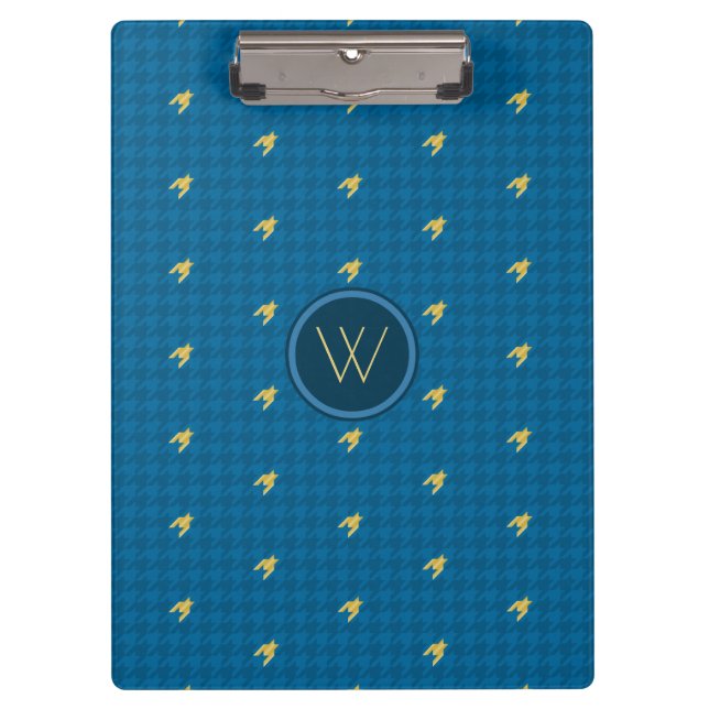 Pranchetas Azul com Área de Transferência Houndstooth de Dest (Frente)