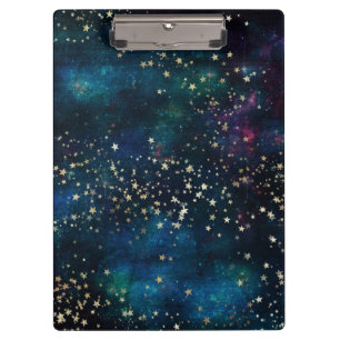 Pranchetas Azul e Dourado sob o céu noturno das estrelas