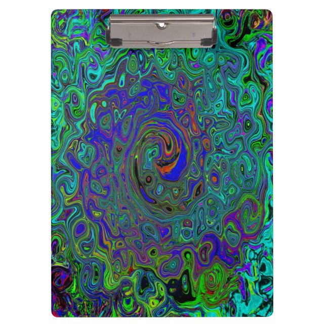 Pranchetas Azul Marmoreado e Abstrato Aquamarino (Frente)