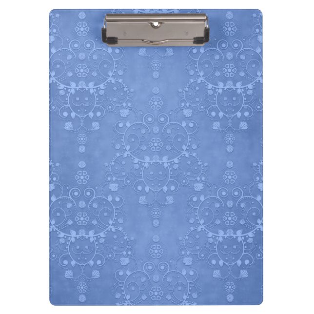 Pranchetas Azul Periwinkle Padrão Damask Fancy (Frente)