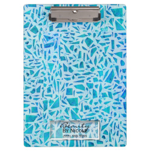 Pranchetas Azulejo de Vidro Mosaico Turquesa Azul Moderno Chi