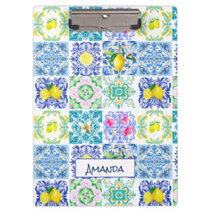 Pranchetas Azulejos do Mediterrâneo Chic Sicilian azulejo Ama