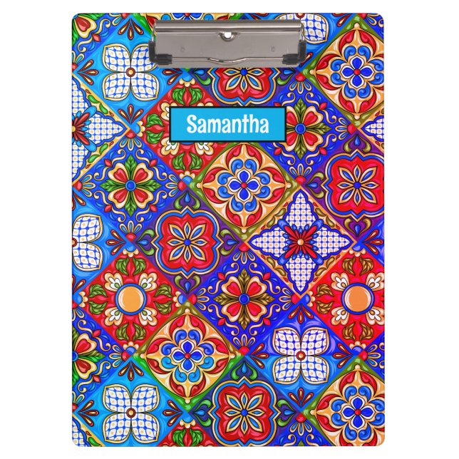 Pranchetas Azulejos vermelhos roxos do talavera mexicano (Frente)