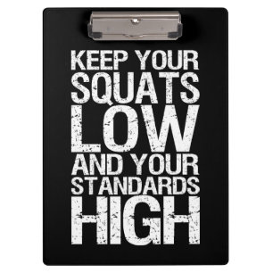 Pranchetas Baixo Quadrado - Motivação de Workout de Construçã
