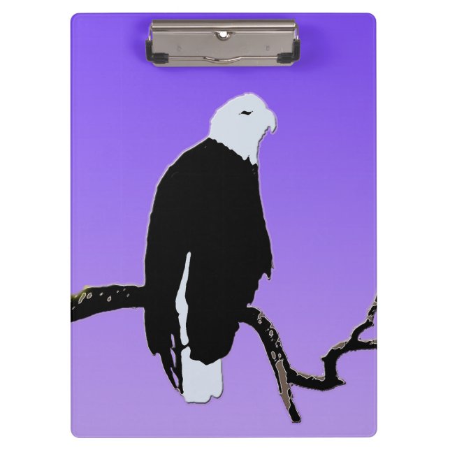 Pranchetas Bald Eagle em Sunset - Arte original sobre a vida  (Frente)