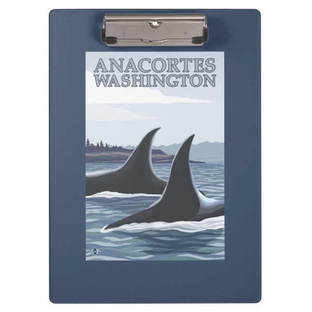 Pranchetas Baleias #1 da orca - Anacortes, Washington (Frente)