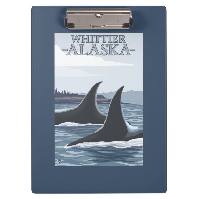 Pranchetas Baleias #1 da orca - Whittier, Alaska (Frente)
