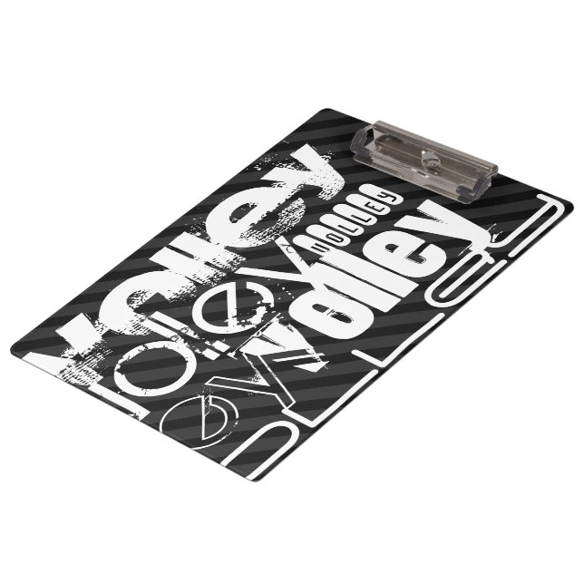 Pranchetas Bandas de Cinzas Pretas e Pretas (Inclinado)