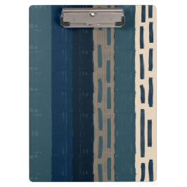 Pranchetas Bandas irregulares azuis e neutras e verificações 