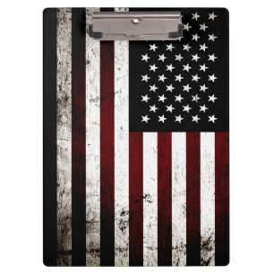 Pranchetas Bandeira americana do Grunge preto