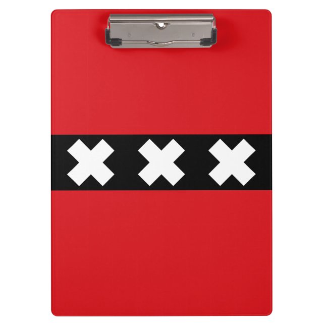 Pranchetas Bandeira de Amsterdã, Países Baixos Clipboard (Frente)
