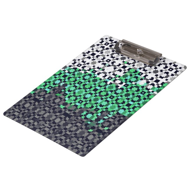 Pranchetas Bandeira do Orgulho Neutrois Abstrata Pixelada Tri (Inclinado)