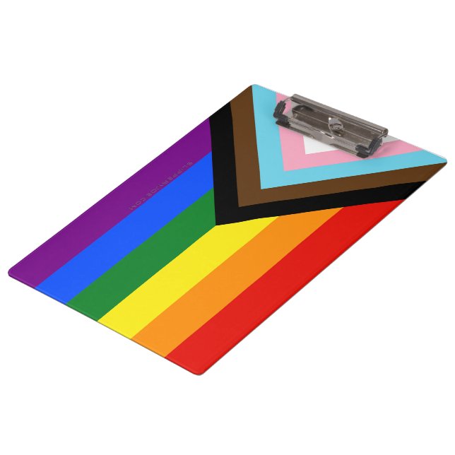 Pranchetas Bandeira do Orgulho Progressivo de SlipperyJoe sei (Inclinado)