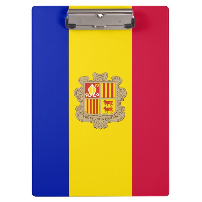 Pranchetas Bandeira Patriótica de Andorra (Frente)