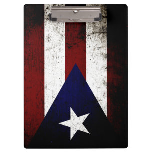 Pranchetas Bandeira preta de Puerto Rico do Grunge