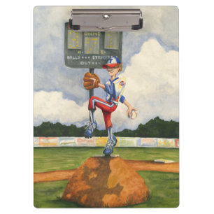 Pranchetas Baseball Pitcher em Mound por Jay Throckmorton