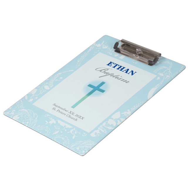 Pranchetas Batismo Blue Lace Boy (Inclinado)