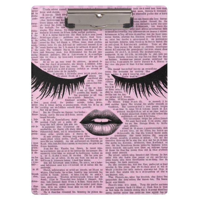 Pranchetas Beauty Aesthetic Pink Clipboard for Work & School (Frente)
