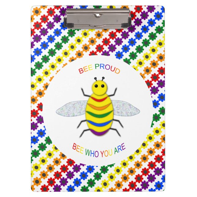 Pranchetas Bebida Arco-Íris Ortográfica LGBT e Flores (Frente)
