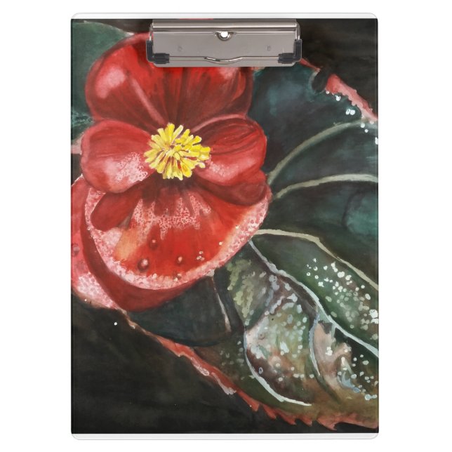 Pranchetas Begonia Escura na Aquarela (Frente)