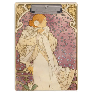 Pranchetas Beleza da Mulher Mucha Art Nouveau