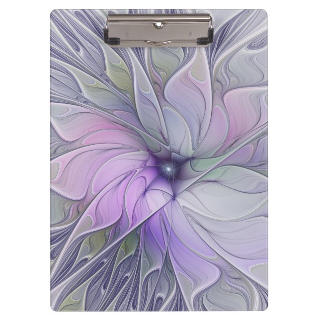 Pranchetas Beleza Impressionante Flor de Arte Fractal Abstrat (Frente)