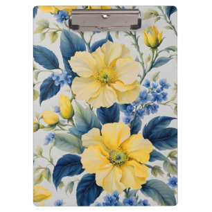 Pranchetas Belos Flores Amarelo e Azul