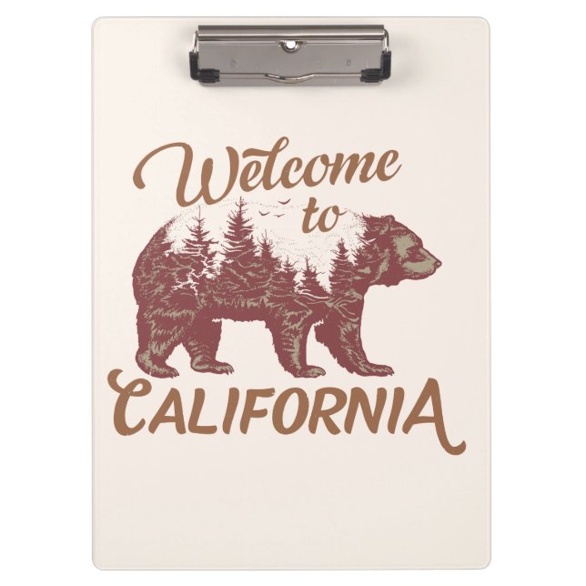 Pranchetas Bem-vindo à Floresta do Urso da Califórnia (Frente)